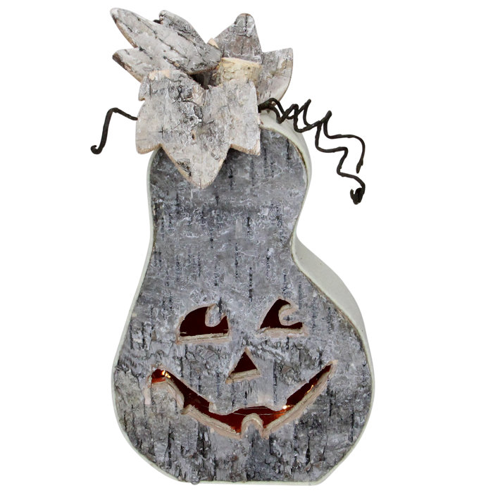 The Holiday Aisle 9 5 Gray Led Battery Operated Jack O Lantern