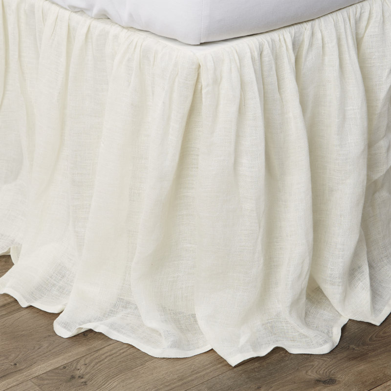 white bed skirt 18 inch drop