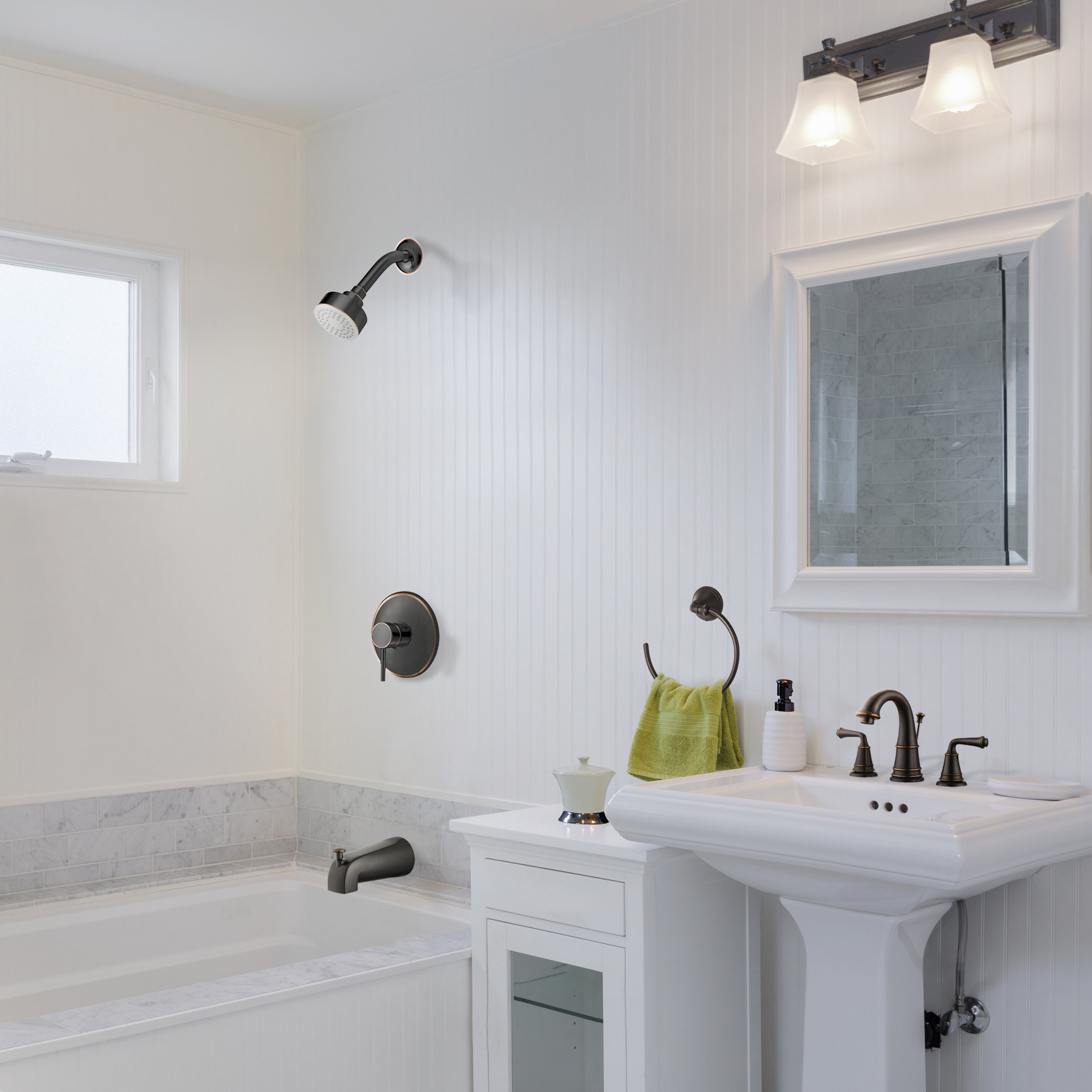 Eden 8 In Widespread 2 Handle Bathroom Faucet In Oil Rubbed