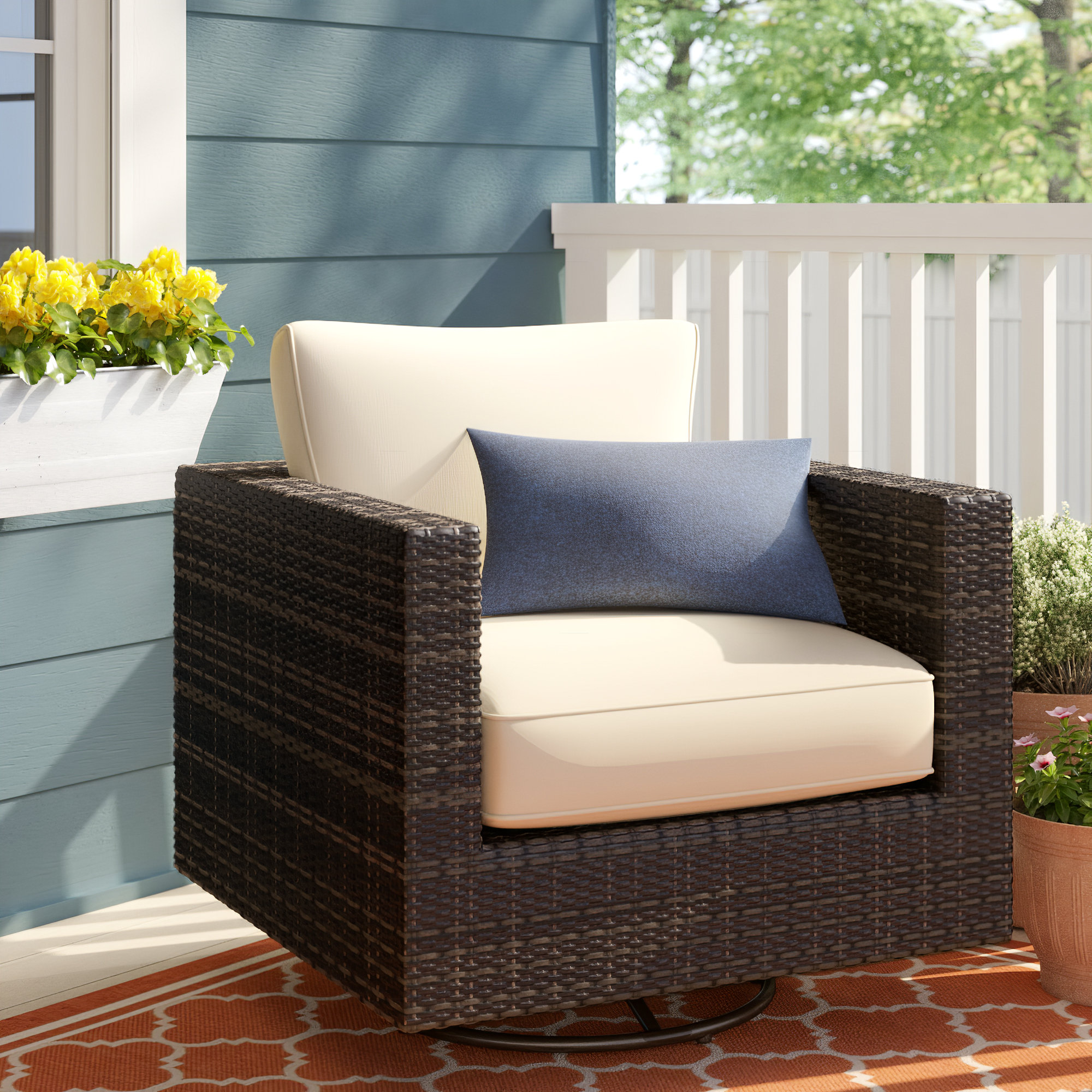 Outdoor Wicker Swivel Chairs Wayfair