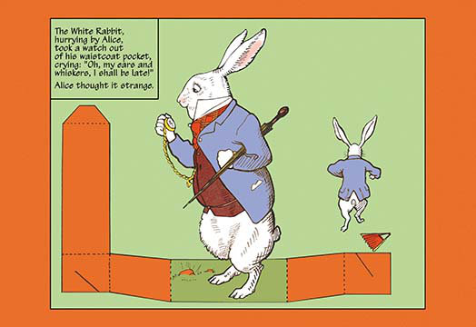 buyenlarge alice in wonderland the white rabbit cutout by john tenniel graphic art wayfair