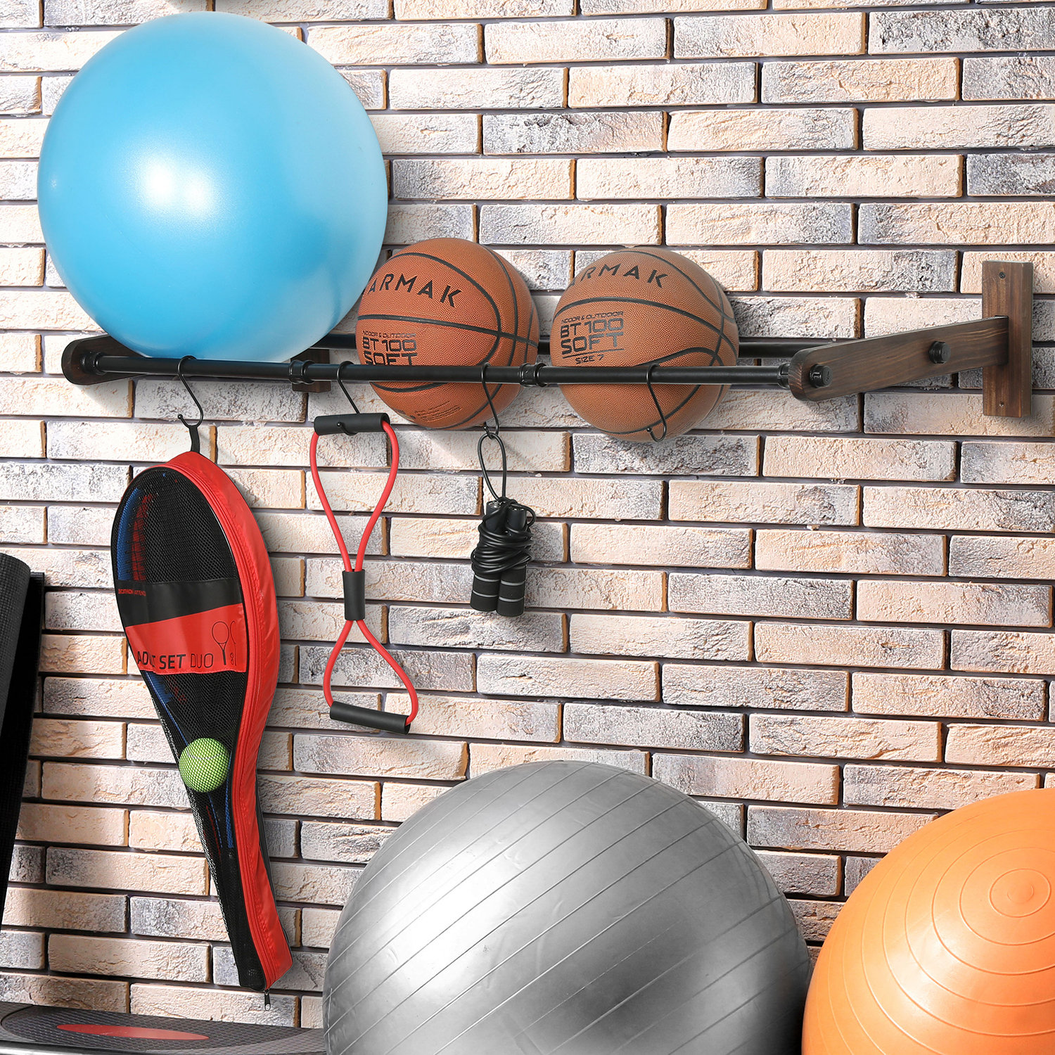 Arlmont & Co. Lakshman Wall Mounted Sports Rack Wayfair