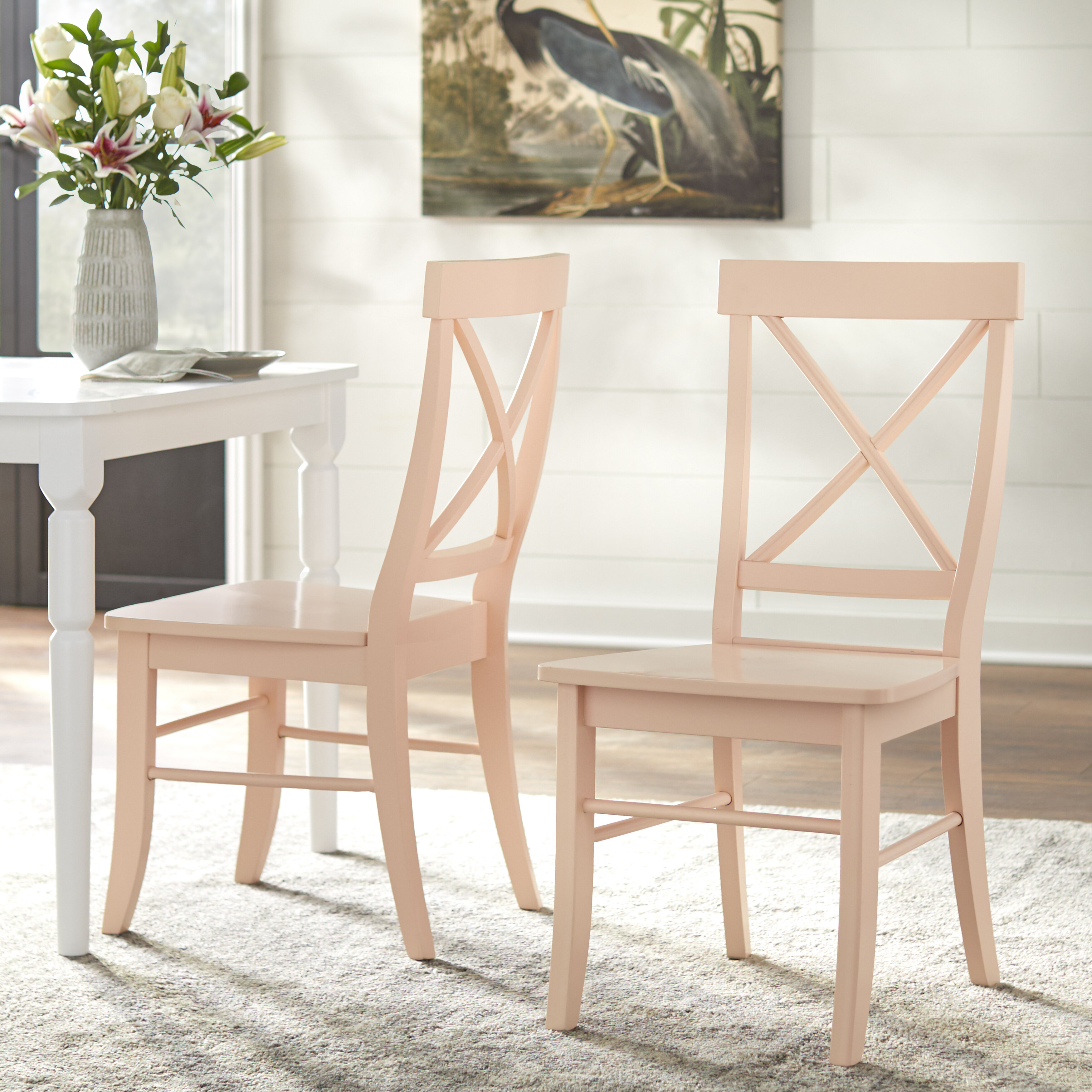 wayfair pink dining chairs