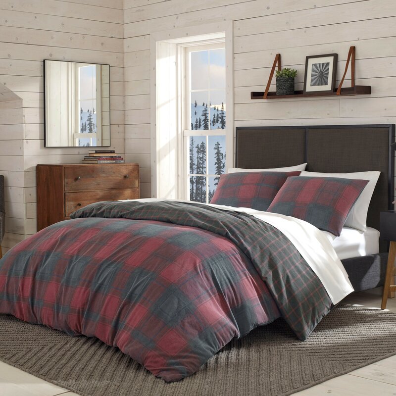 Eddie Bauer Cattle River Plaid Reversible Duvet Cover Set