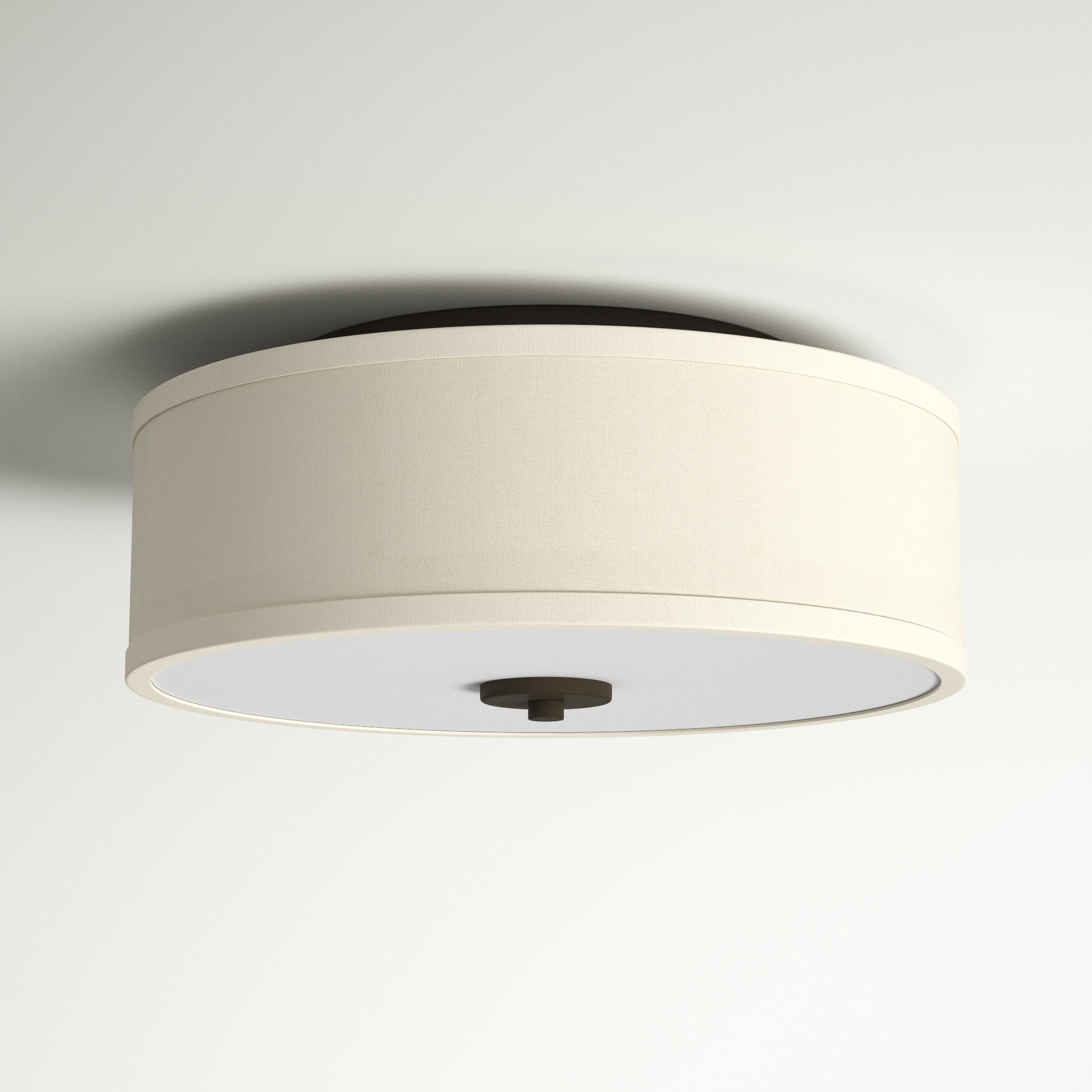 fabric drum flush mount