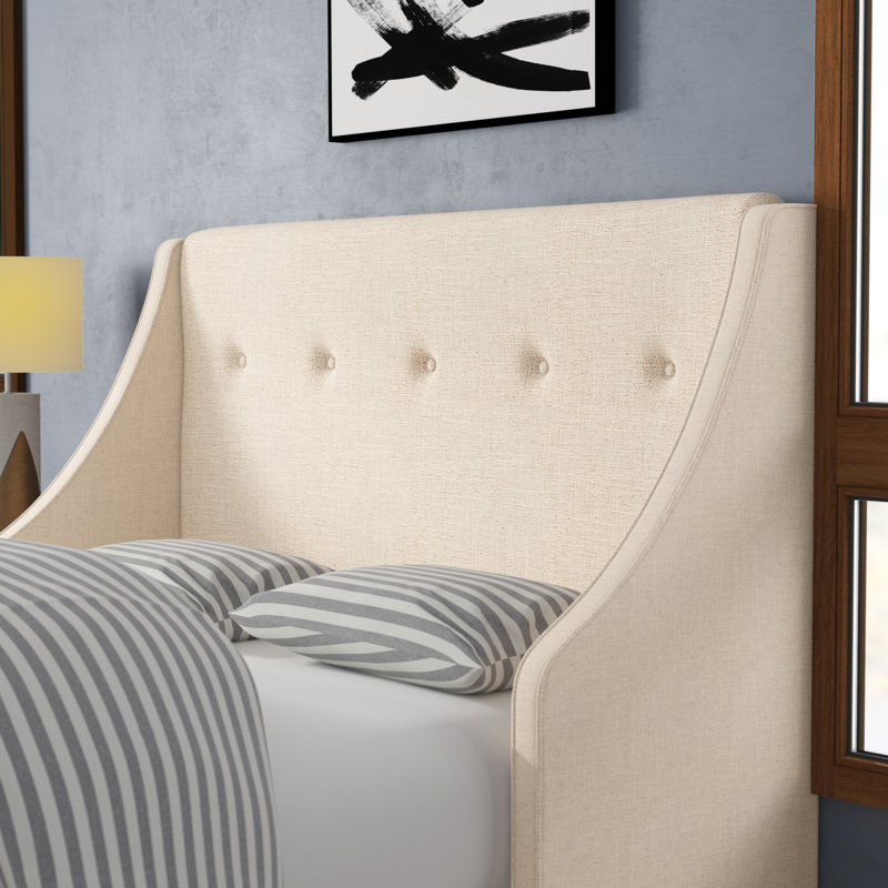 Latitude Run Andy Tufted Upholstered Wingback Headboard & Reviews Wayfair