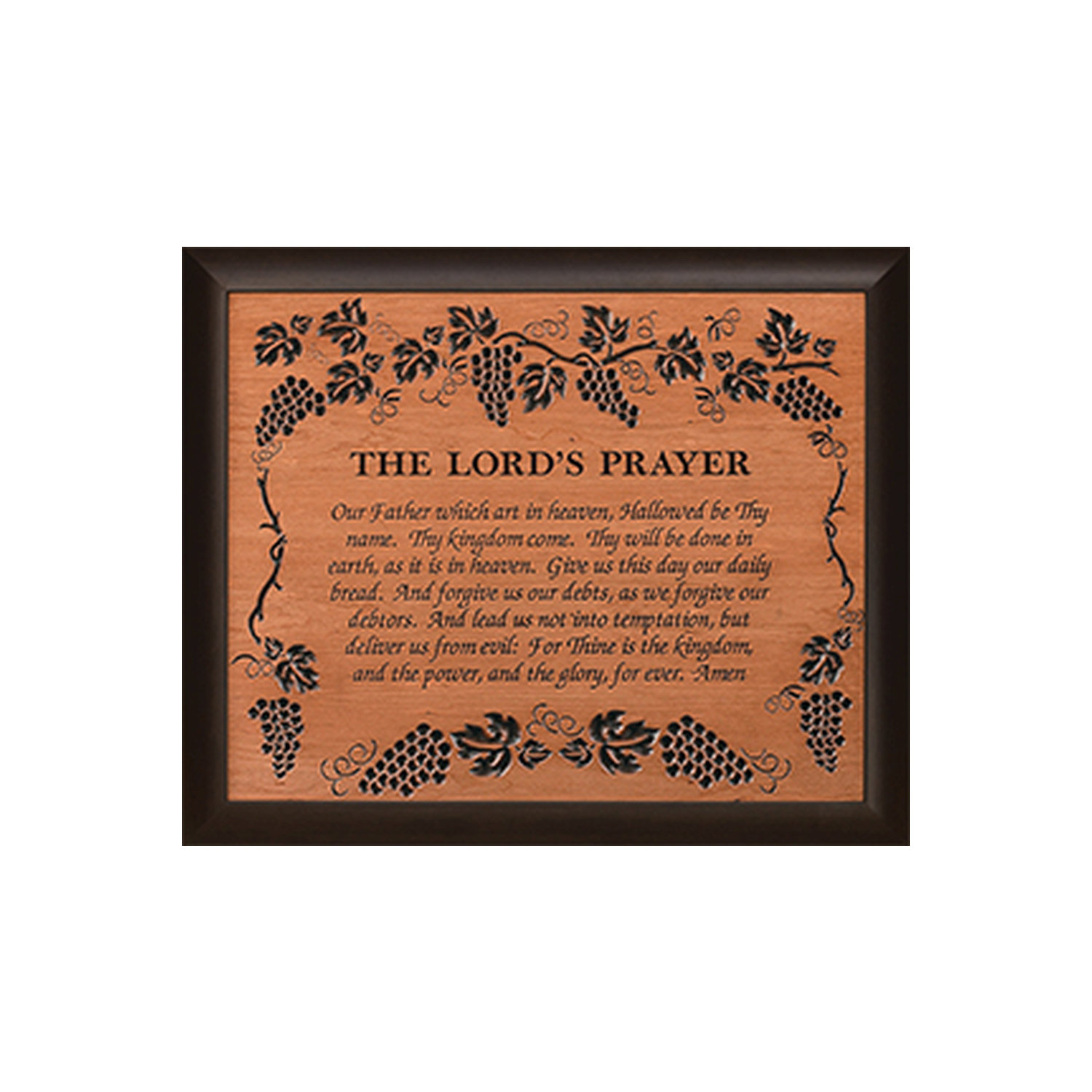Astoria Grand The Lord's Prayer Picture Frame Brown on Wood Wayfair