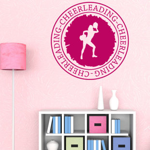 Cheerleading room decal,Cheerleader personalized decal,fathead style stickers