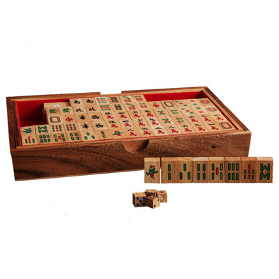 Wooden Mahjong Set
