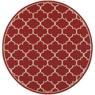 Red Round Rugs You Ll Love Wayfair Duncan Red Indoor Outdoor Area Rug