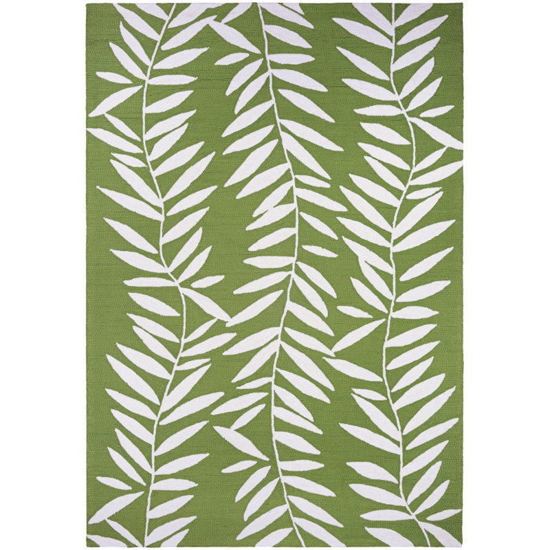 Bay Isle Home Wallingford HandHooked Lime/White Area Rug & Reviews