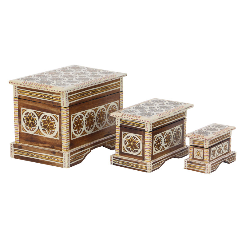 Bloomsbury Market Cedar Grove 3 Piece Traditional Star Batik