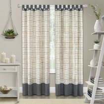 Farmhouse Window Curtains Drapes Tab Top Panel Living Bed Room 2 Sizes & Colors 