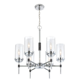 Go to store & view more images Elvira 6-Light Shaded Chandelier by Latitude Run