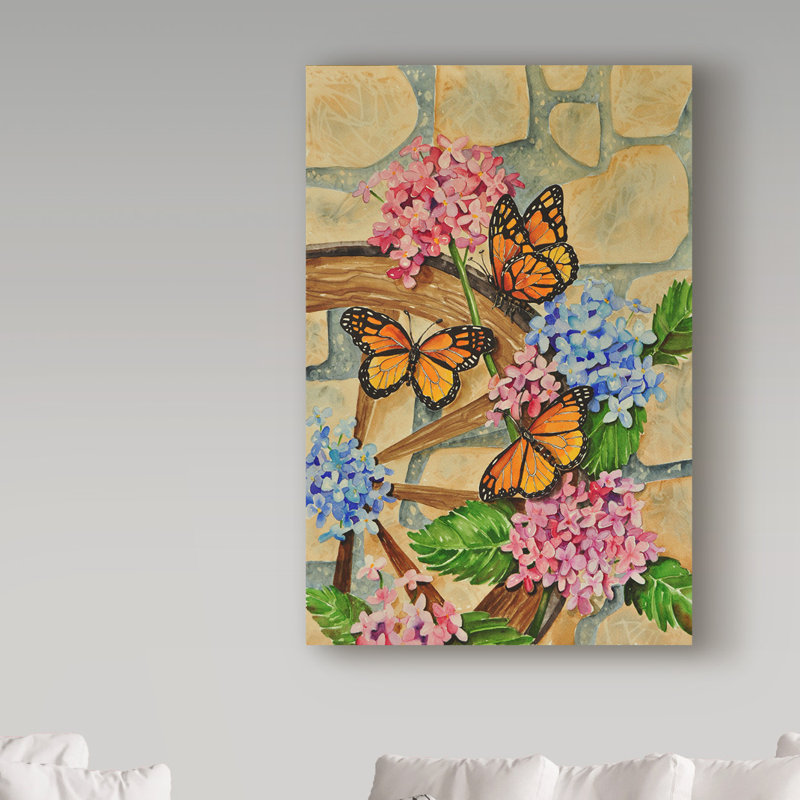 August Grove Malachite Butterflies Acrylic Painting Print On