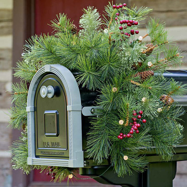 Christmas Mailbox Swag Wayfair