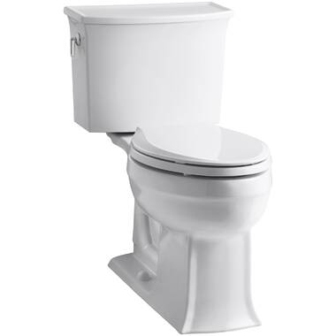 KOHLER K-3615-K4 Gabrielle Comfort Height One-Piece Elongated 1.28 GPF Toilet with AquaPiston Flush Technology and Left-Hand Trip Lever Cashmere 