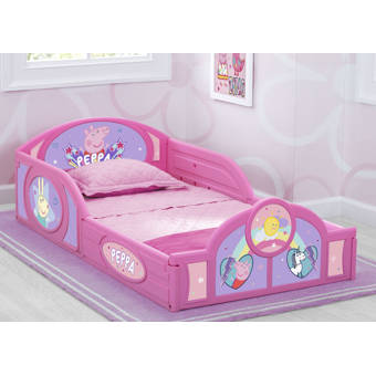 Delta Children Peppa Pig Plastic Sleep And Play Toddler Sleigh Bed