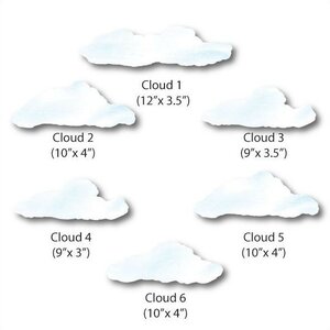 Cloud Wall Decal (Set of 6)