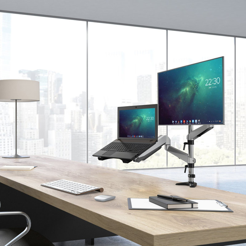 K Like Monitor Stand And Desk Height Adjustable Laptop Mount Wayfair