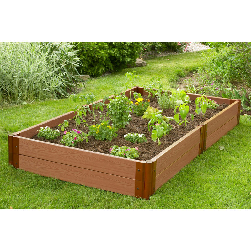 Frame It All Tool Free Classic Sienna Two Inch Series 4 Ft X 8 Ft Plastic Raised Garden Reviews Wayfair