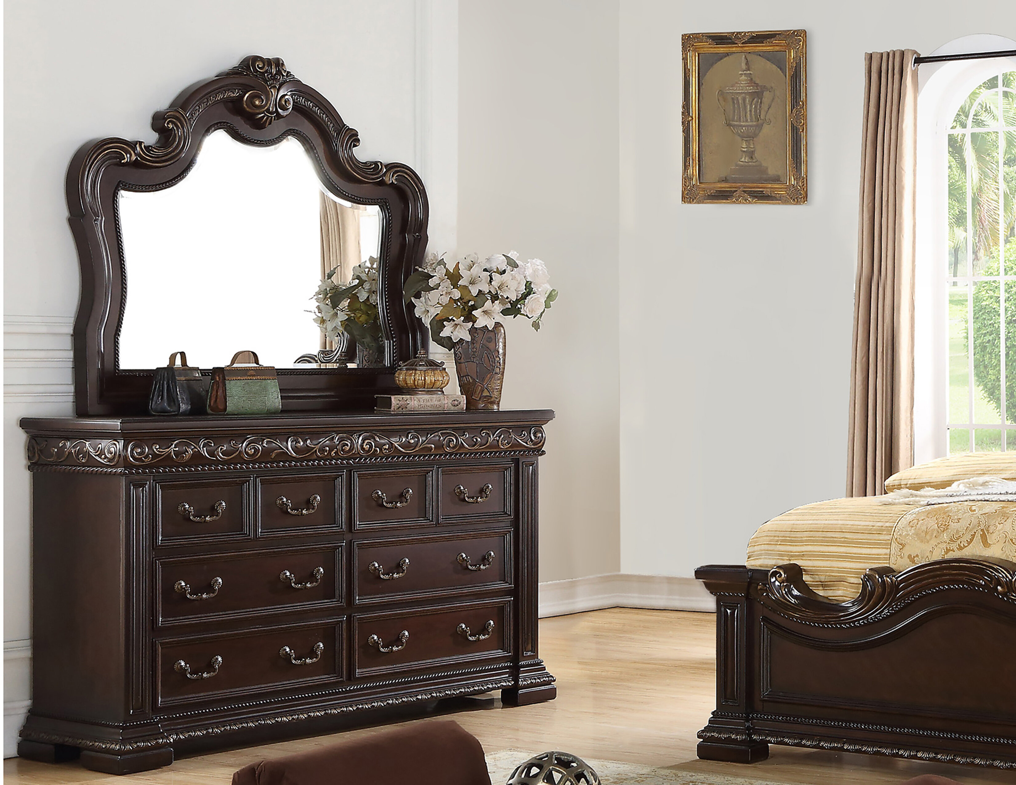 Astoria Grand Bathild 6 Drawer Double Dresser With Mirror Wayfair