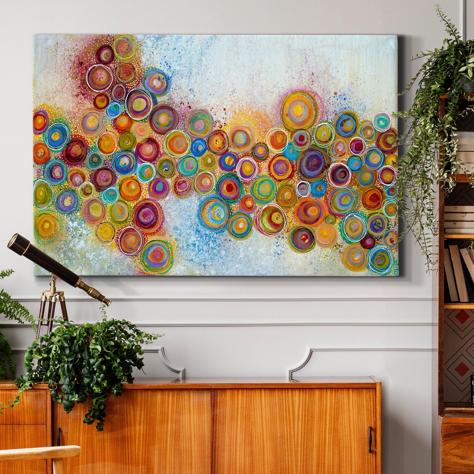 Oversized Floral Wall Art - A Garden - Wrapped Canvas Graphic Art Print