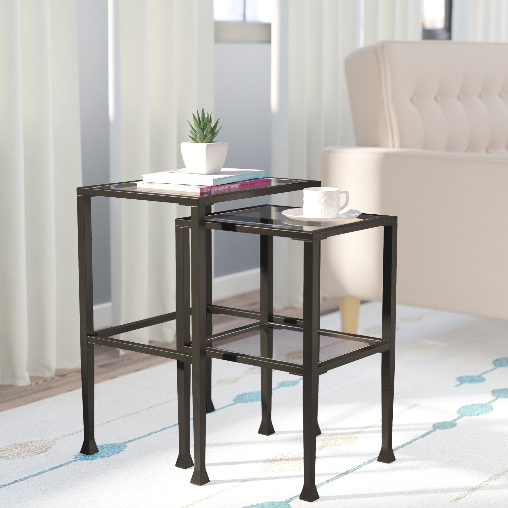 Nesting Tables You Ll Love Wayfair Sabrina 2 Piece Nesting Tables