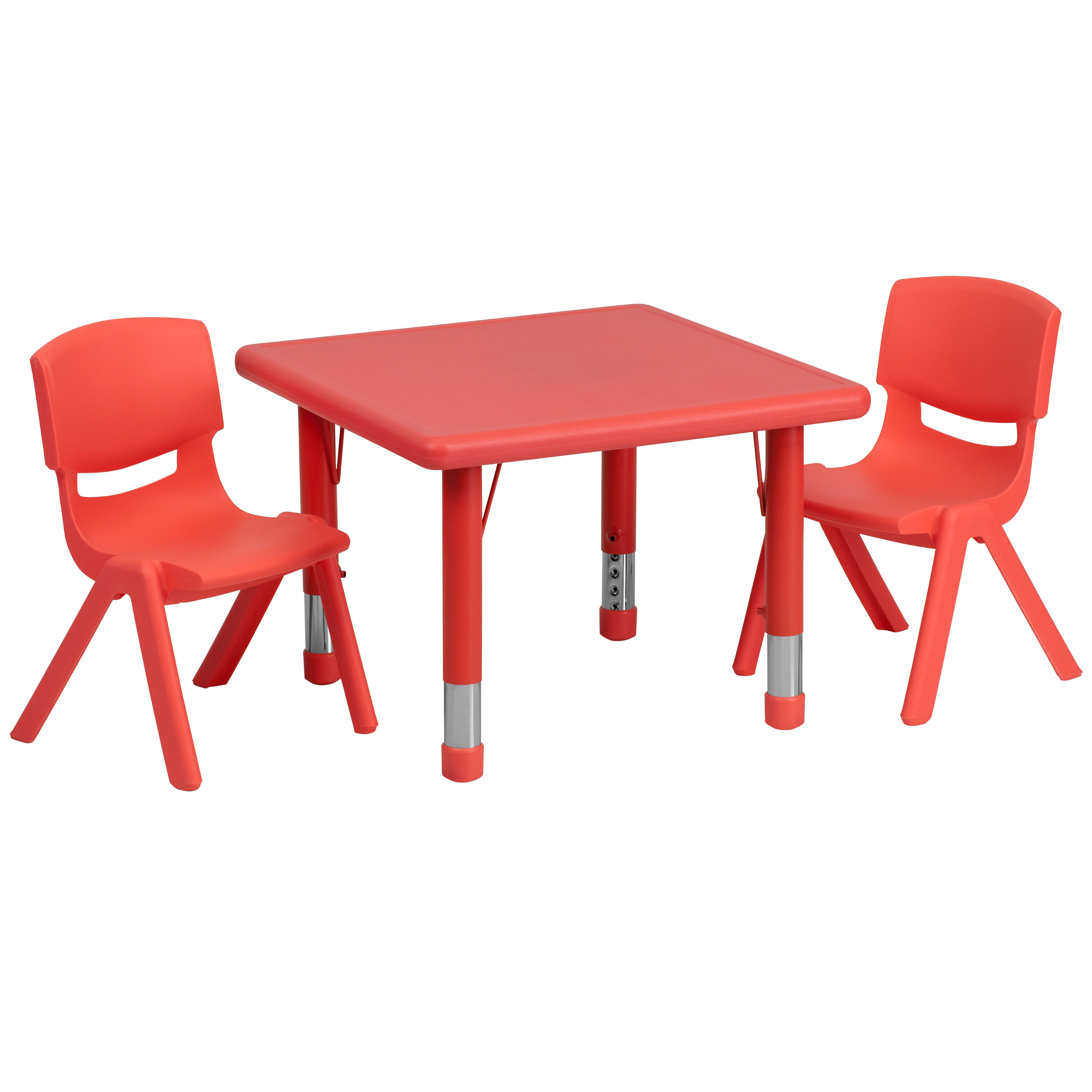 School Table Wooden Square Kids Nursery Height Adjustable For Preschool Children 