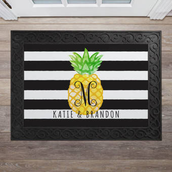 Winston Porter Pendley Hello Sunshine Personalized 27 In X 18 In Non Slip Outdoor Door Mat Wayfair