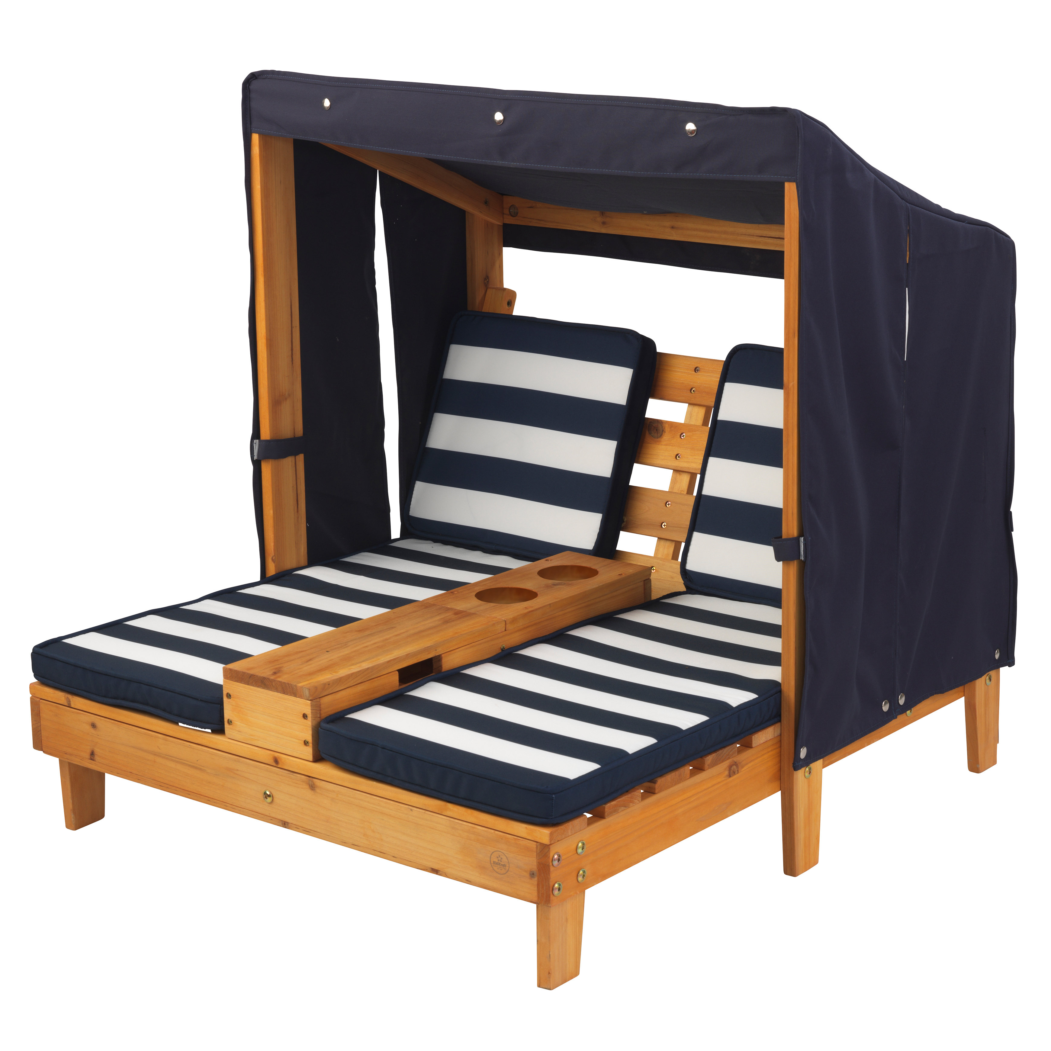 KidKraft Double Kids Outdoor Chaise Lounge with Cup Holder & Reviews ...