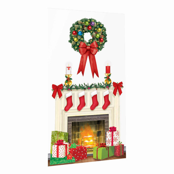 Party Supplies Christmas Fireplace Mantel Scene Setter Holiday Hearth Party Wall Photo Backdrop Home Furniture Diy Mhg Co Ke