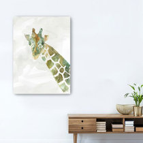 Abstract Watercolor Zebra Giraffe Canvas Poster Print Minimalist Art Wall Decor 