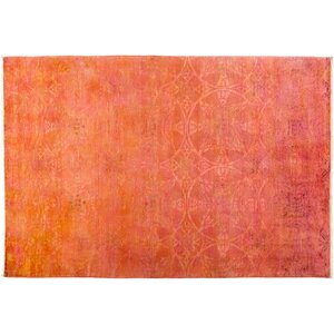 One-of-a-Kind Vibrance Hand-Knotted Orange Area Rug