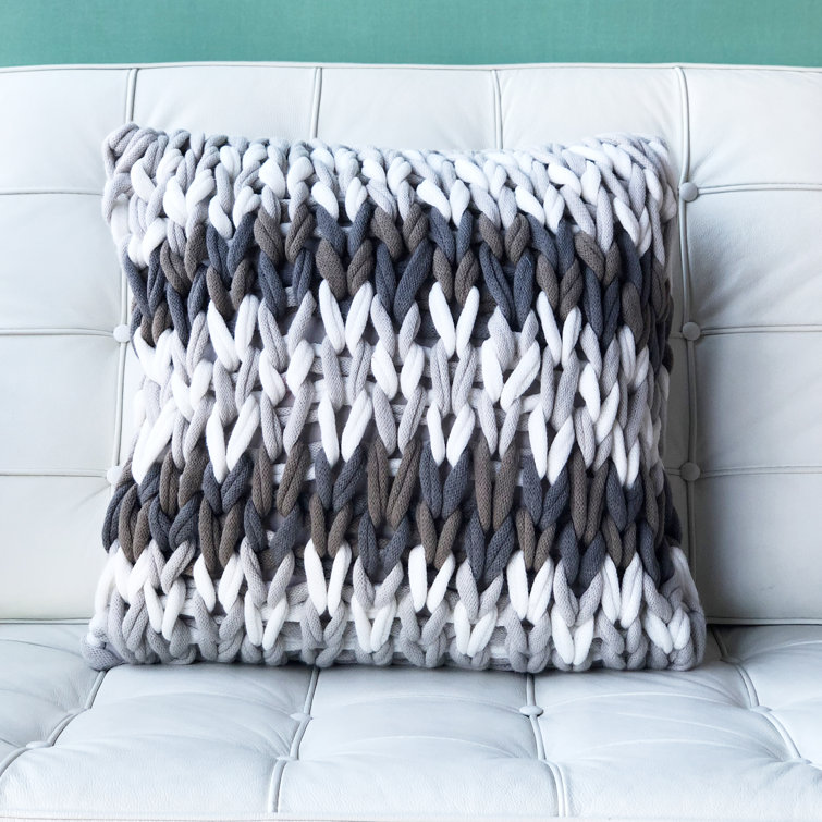 chunky knit throw pillow