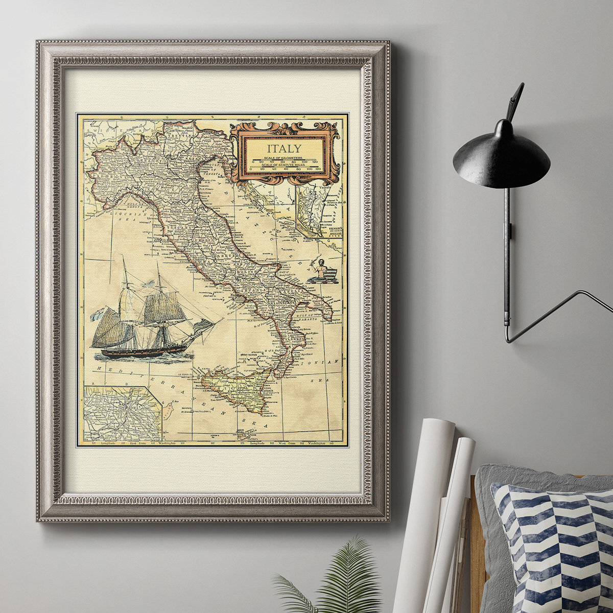Breakwater Bay Italy Map by on Wayfair