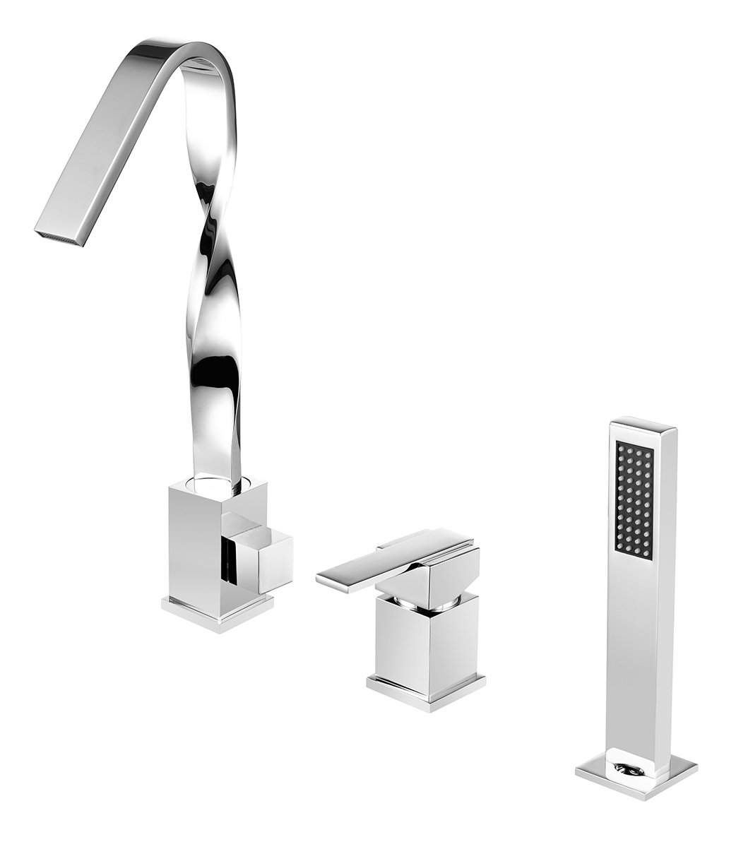 Anzzi Alamere Single Handle Deck Mounted Roman Tub Faucet With