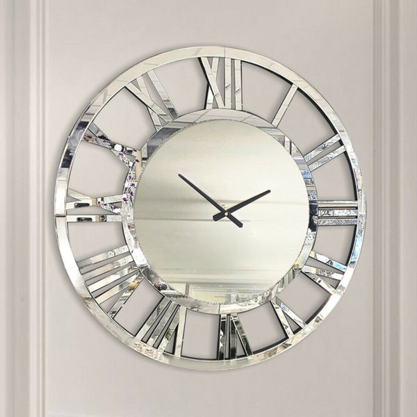 Color : Gold WEEDAY Pastoral living room wall clock creative European swing clock silent quartz clock decoration 