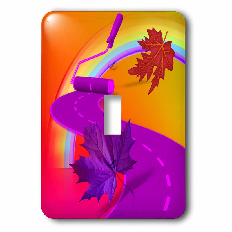 3drose Rainbow Road 1 Gang Toggle Light Switch Wall Plate Wayfair