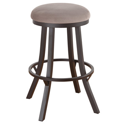 Howie 34 Swivel Bar Stool Red Barrel Studio Frame Finish Sun
