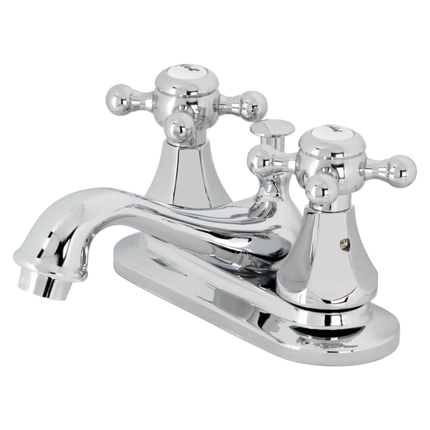 Centerset 2-Handle High-Arc Bathroom Faucet in Polished Brass MOEN Kingsley 4in 