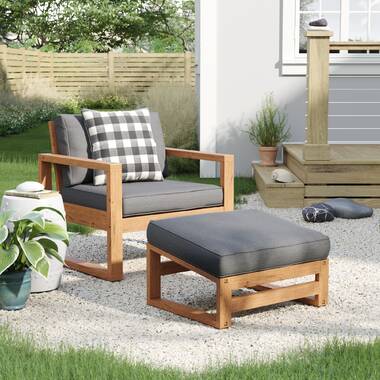 lita recliner patio chair and ottoman