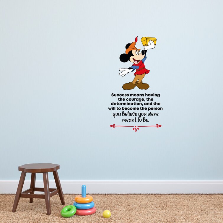 Design With Vinyl Believe Disney Mickey Mouse Quote Wall Decal Wayfair