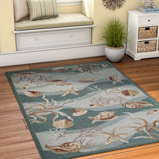 Coastal Nautical Area Rugs You Ll Love Wayfair Chamberlin Hand Woven Green Ivory Area Rug
