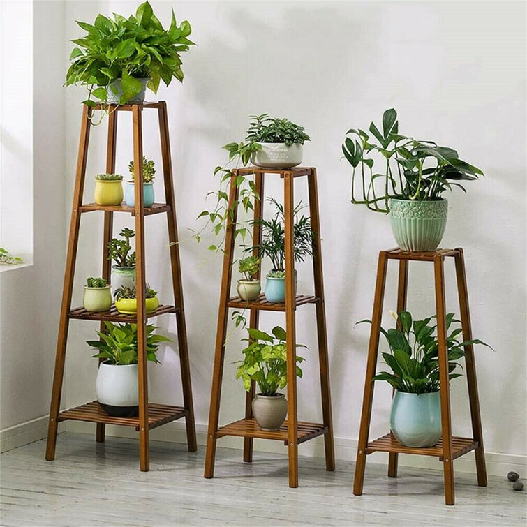 Tall plant stand indoor with pot