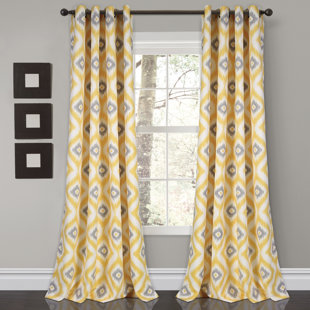Ikat Yellow Gold Curtains Drapes You Ll Love In 2020 Wayfair