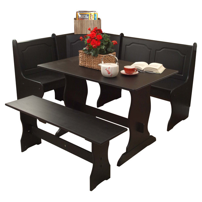 August Grove Foristell 3 Piece Breakfast Nook Dining Set Reviews Wayfair