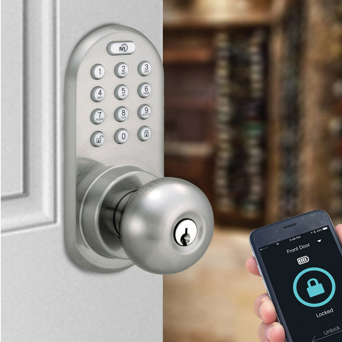 Milocks Keyless Entry Door Knob With Bluetooth Capability