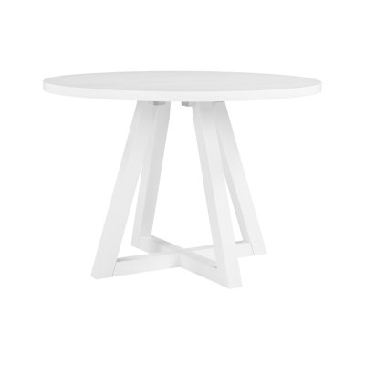 ariarna 44" round solid wood pedestal dining table