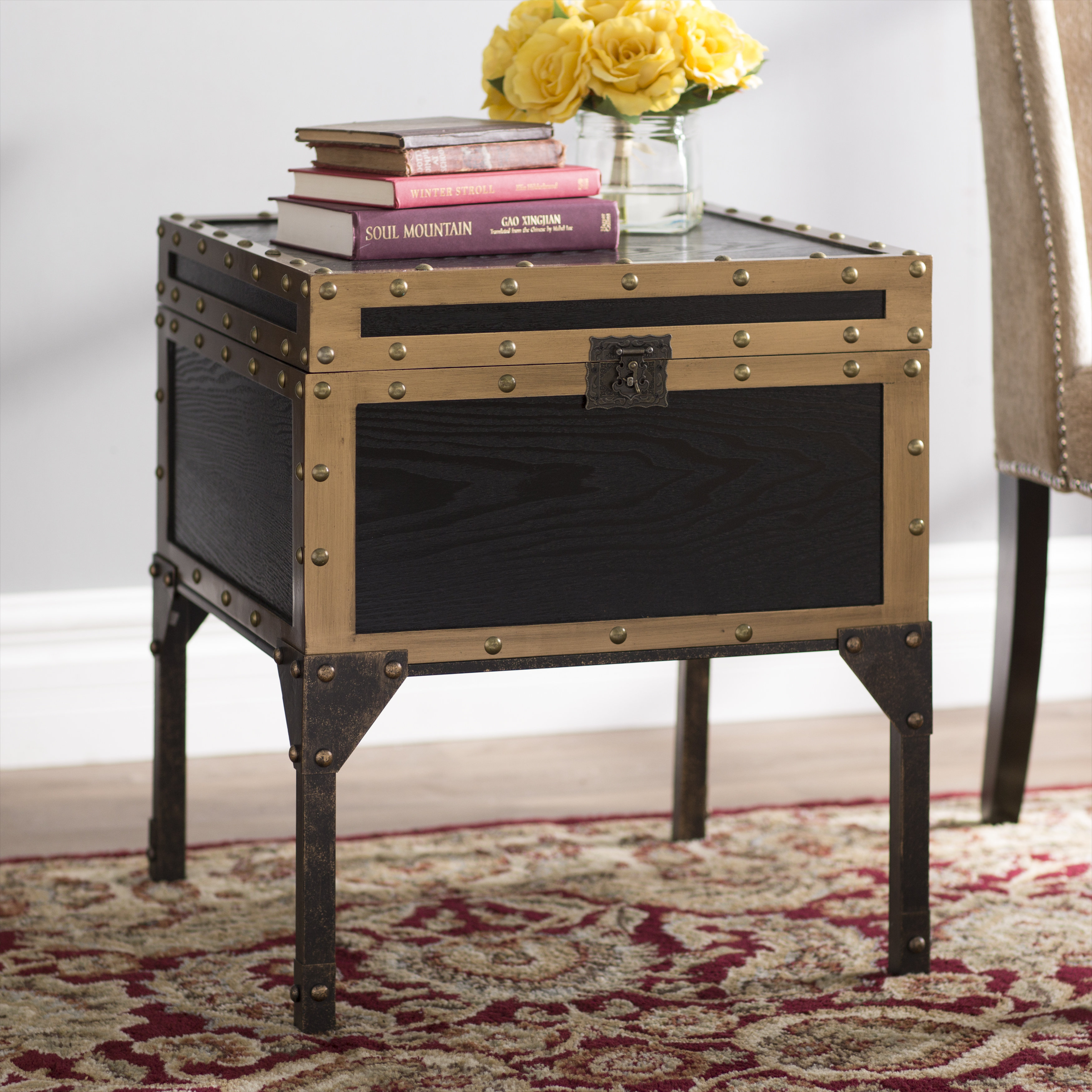 Three Posts Hirst End Table With Storage Reviews Wayfair